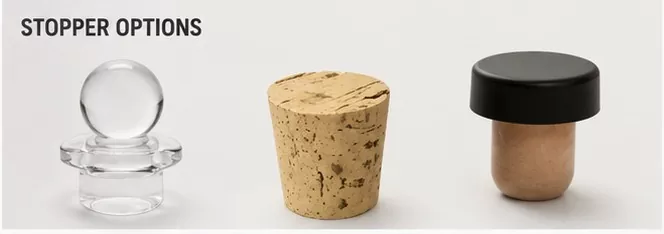 375ml Glass Nordic Bottle with Cork Finish